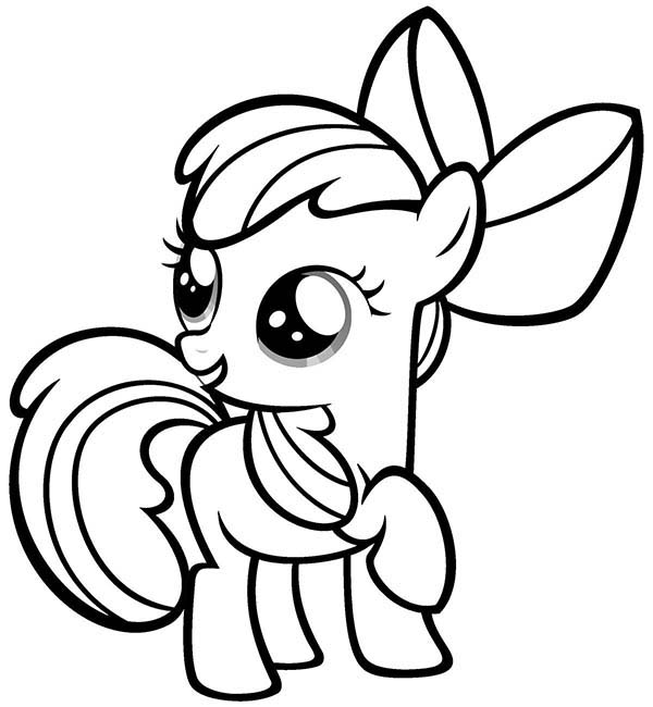 Colorful apple bloom coloring page