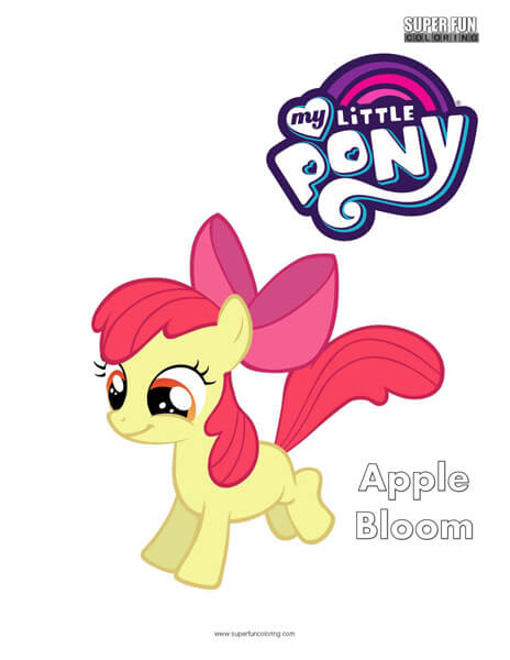 Apple bloom my little pony coloring page