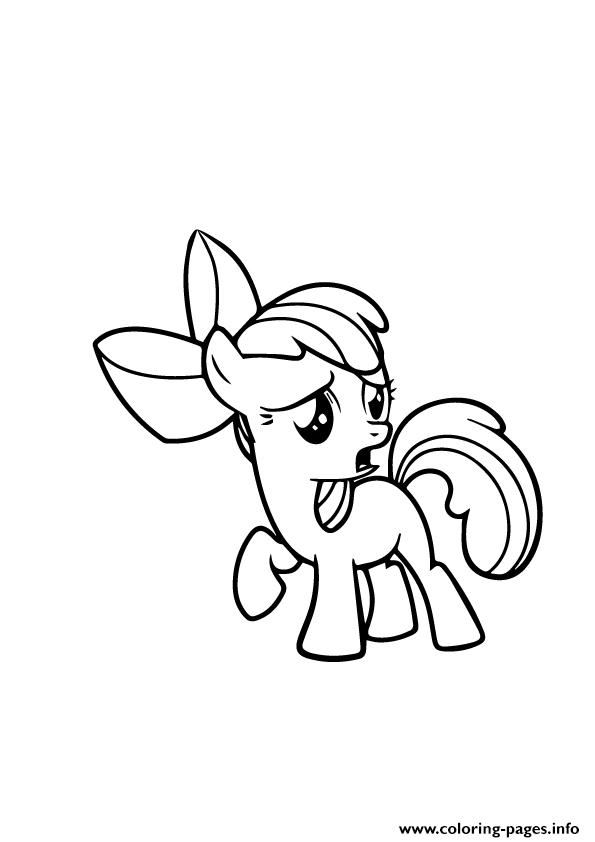 A apple bloom my little pony coloring page printable