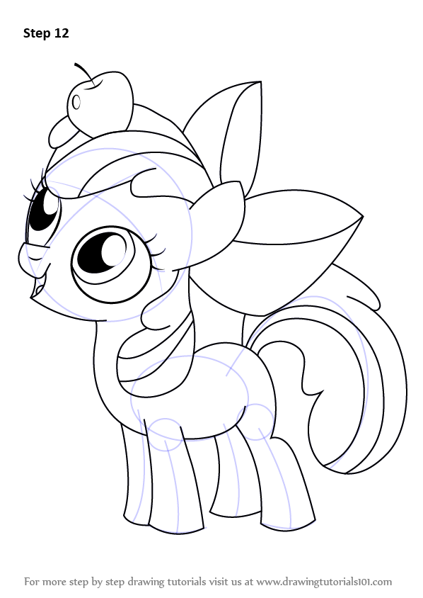 How to draw apple bloom from my little pony friendship is magic my little pony friendship is magic step by step