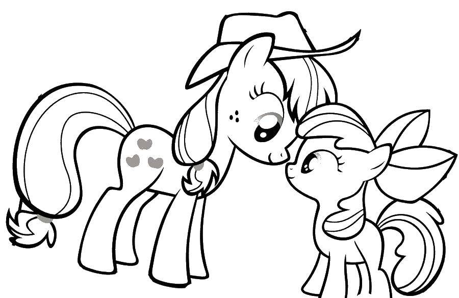 Online coloring pages apple coloring apple jack sister is apple bloom my little pony