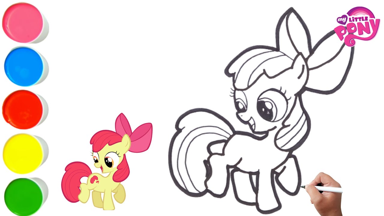 How to draw my little pony apple bloom