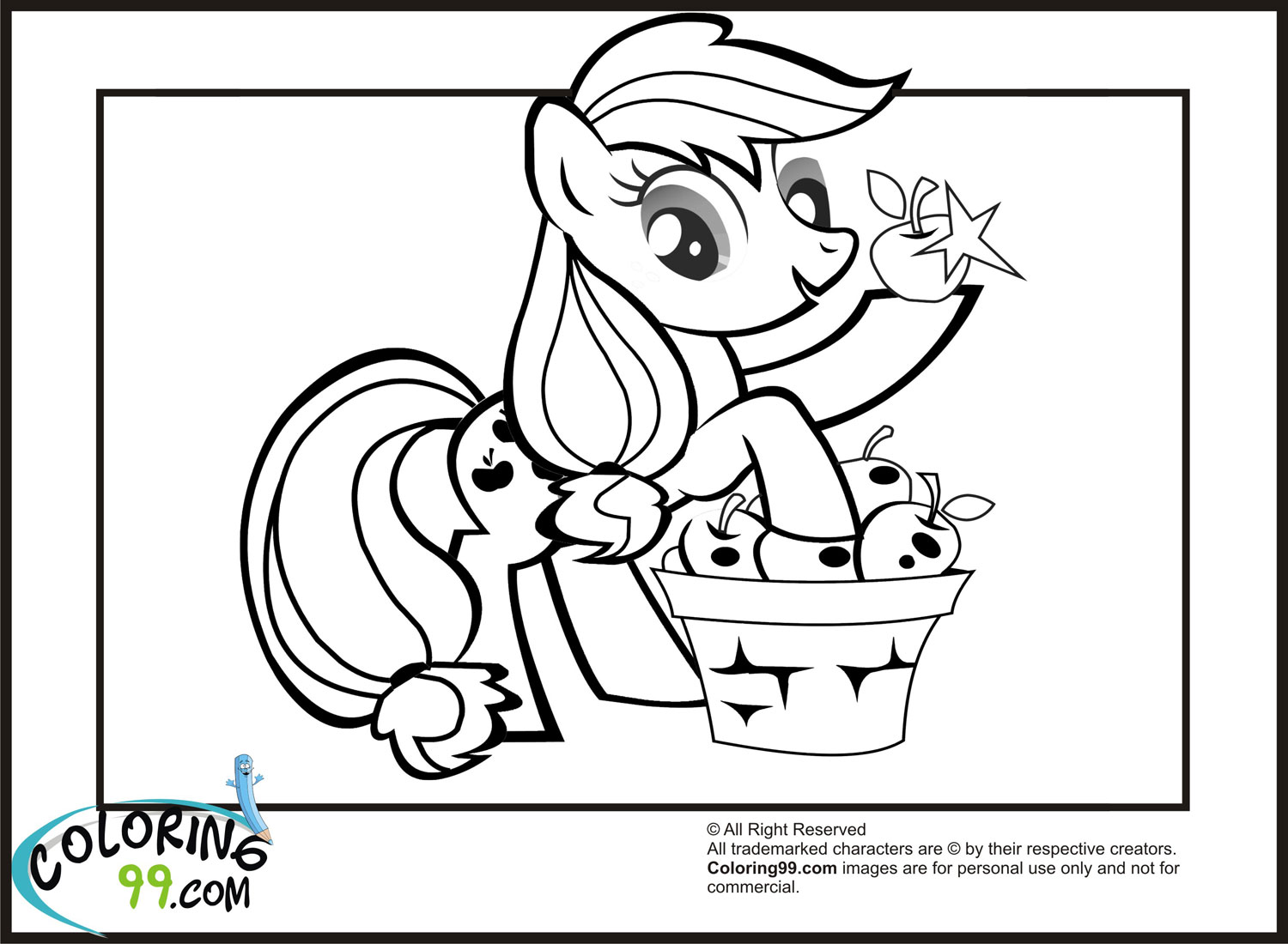 My little pony applejack coloring pages team colors