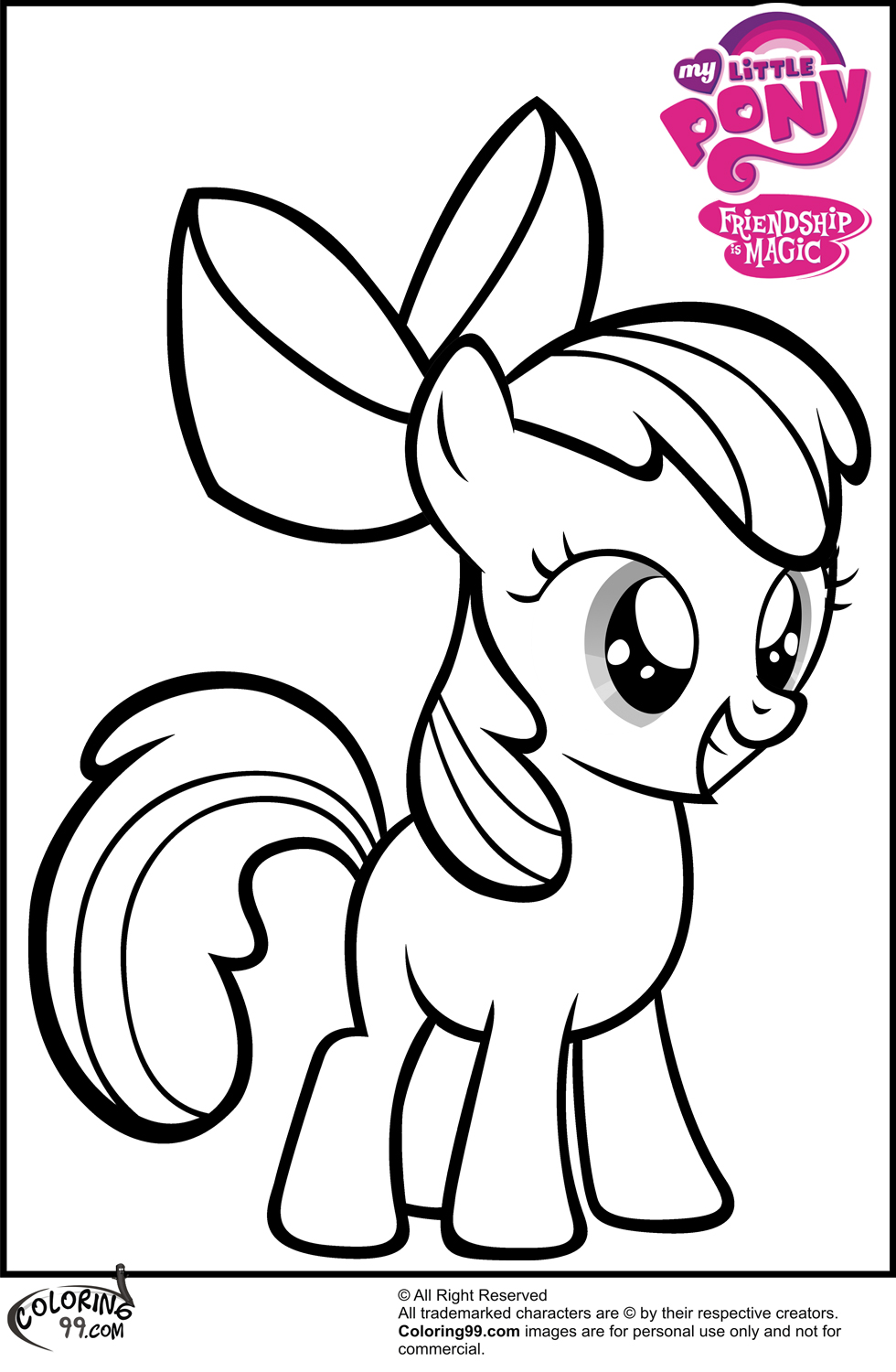 Mlp apple bloom coloring pages team colors