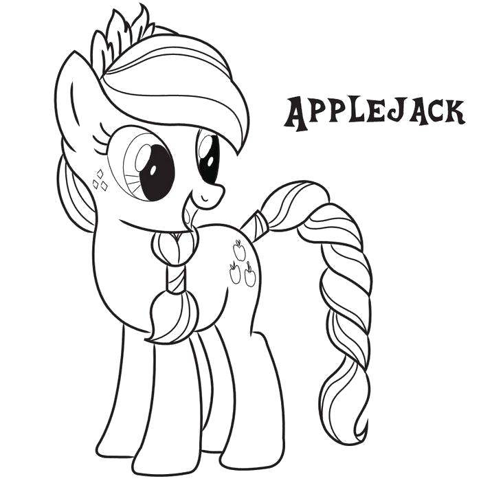 Online coloring pages coloring page applejack my little pony download print coloring page