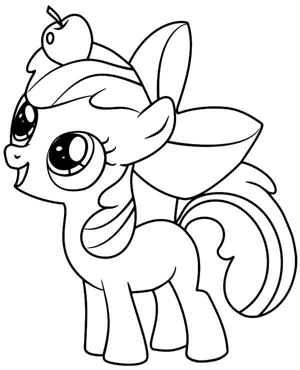 Pony applejack coloring page to print