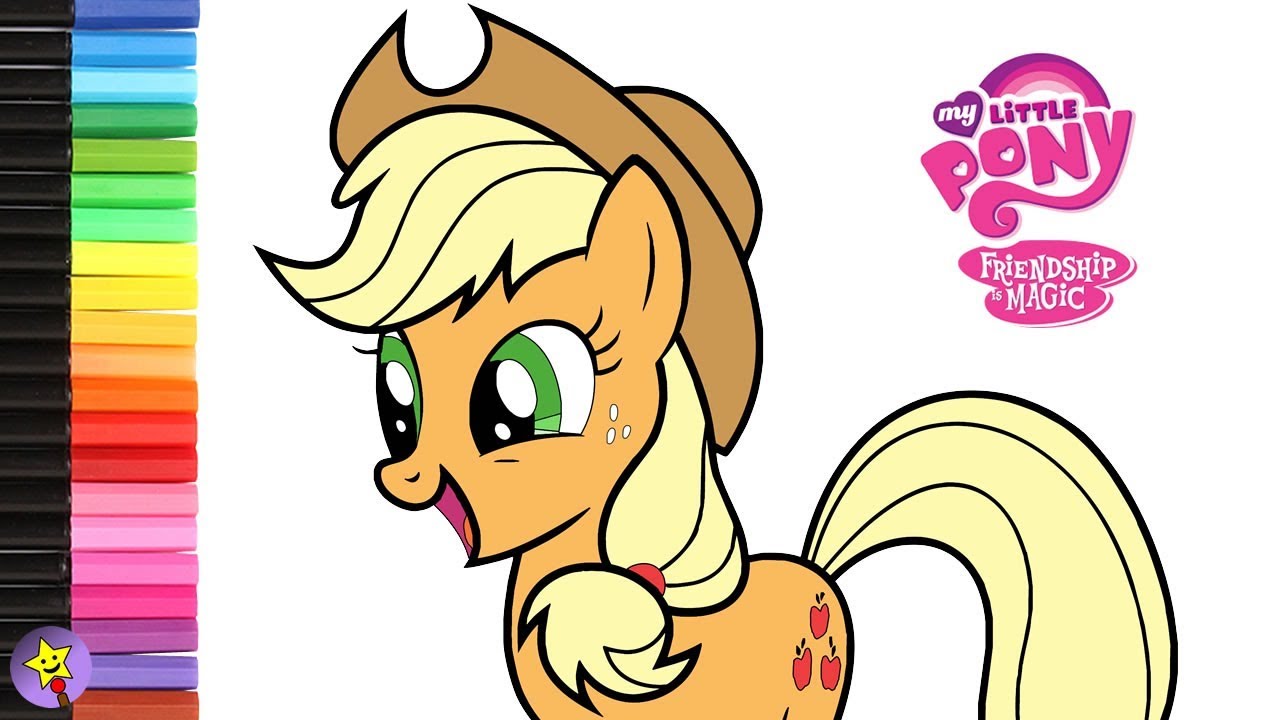 My little pony coloring book applejack coloring page mlp mlpfim