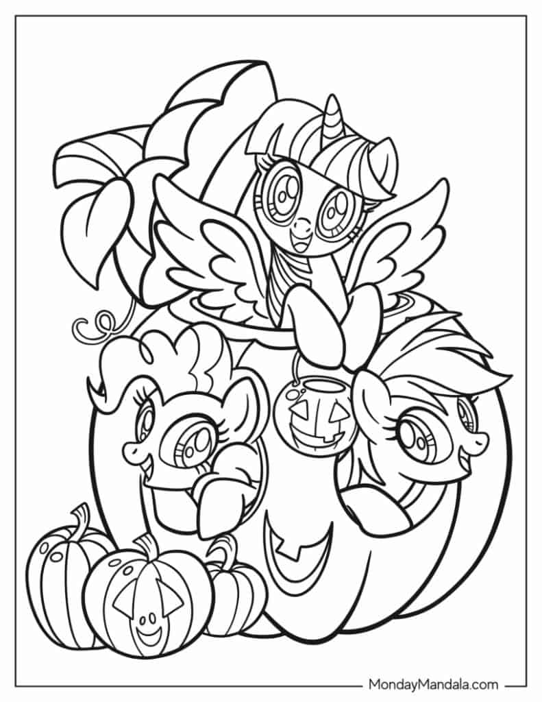 My little pony coloring pages free pdf printables