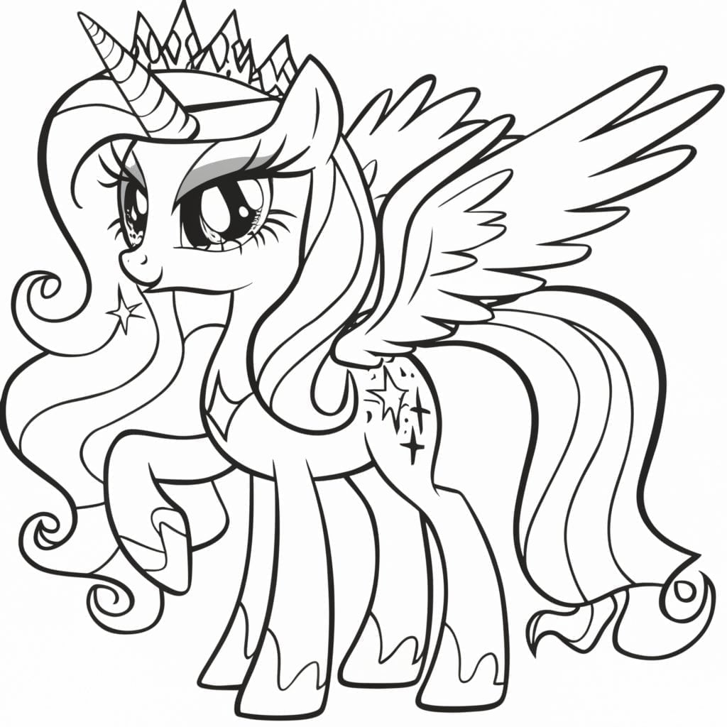 My little pony princess celestia coloring pages