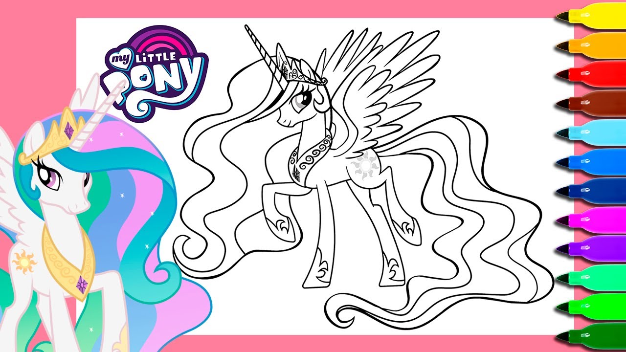 Coloring my little pony princess celestia my little pony coloring book
