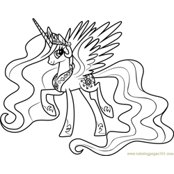 Princess celestia coloring page for kids