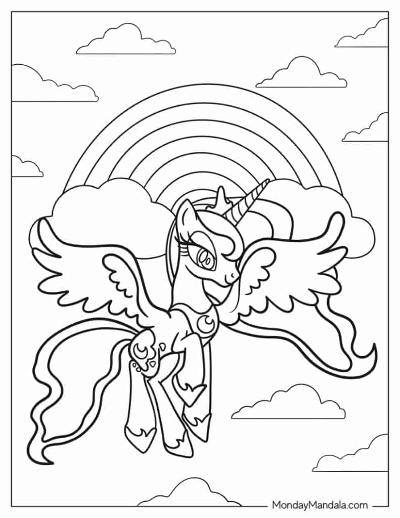 My little pony coloring pages free pdf printables