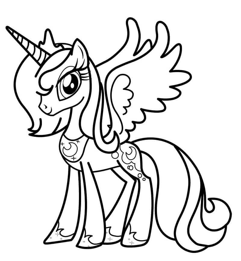 Princess celestia coloring page