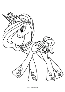 Free printable princess celestia coloring pages for kids