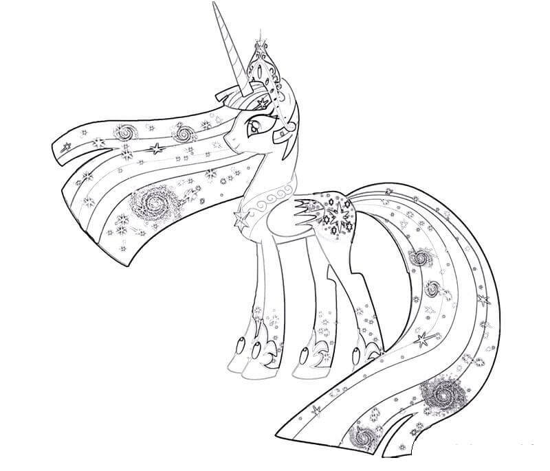 Amazing princess celestia coloring page