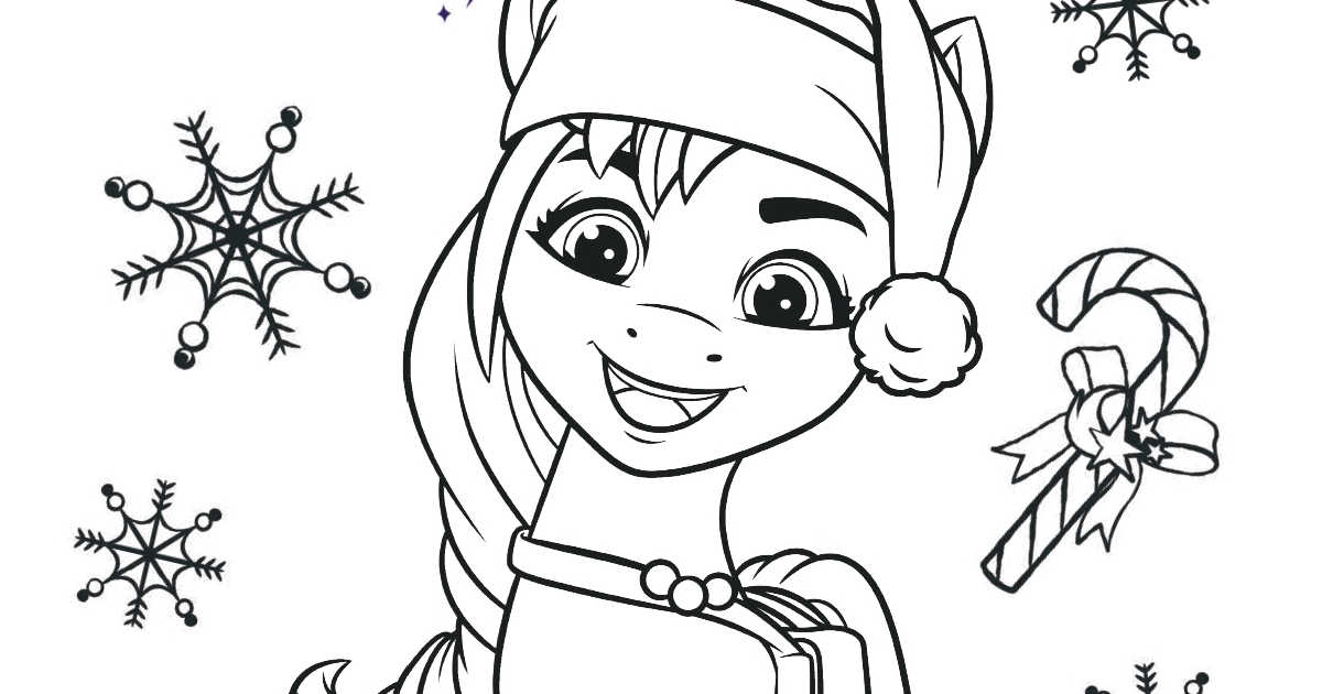 My little pony sunny christmas coloring page