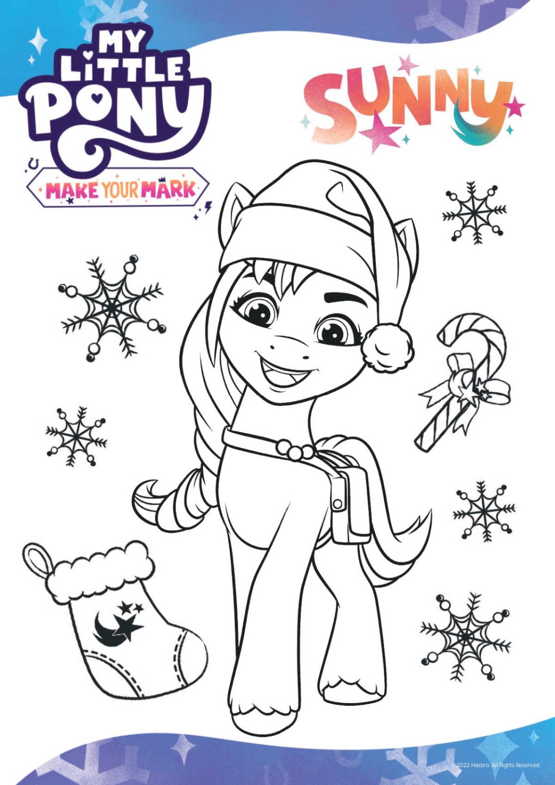 My little pony sunny christmas coloring page