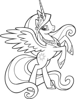 Little pony coloring pages by happy chi tpt