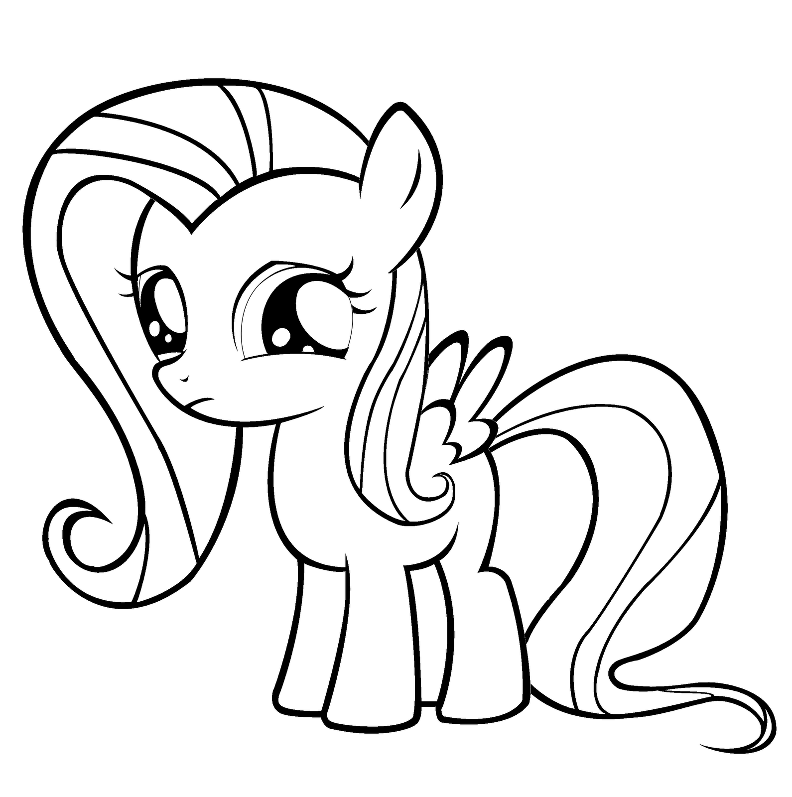 Fluttershy coloring pages