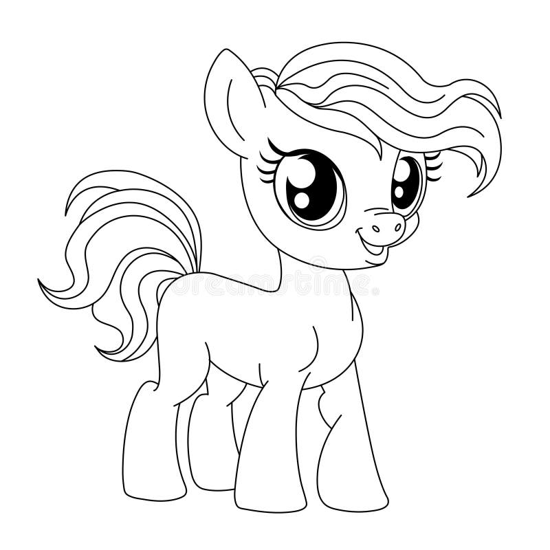 Pony coloring pages stock illustrations â pony coloring pages stock illustrations vectors clipart