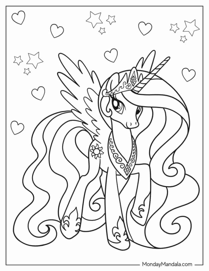 My little pony coloring pages free pdf printables