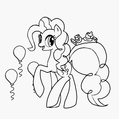 Pinkie pie custom colouring page by kittykitsune on