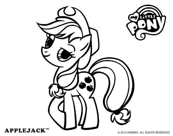 Applejack coloring page