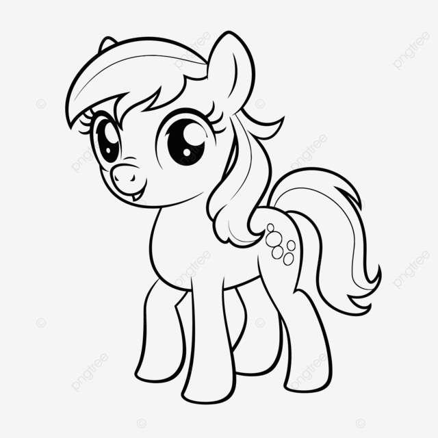 Small little pony coloring pages outline sketch drawing vector wing drawing ring drawing pony drawing png and vector with transparent background for free download