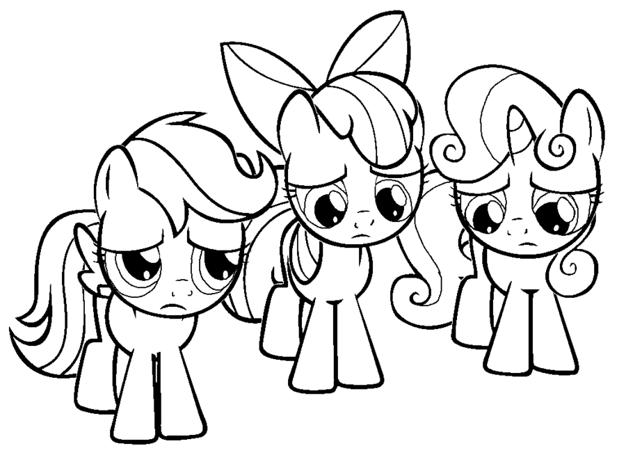 My little pony coloring pages cutie mark crusaders