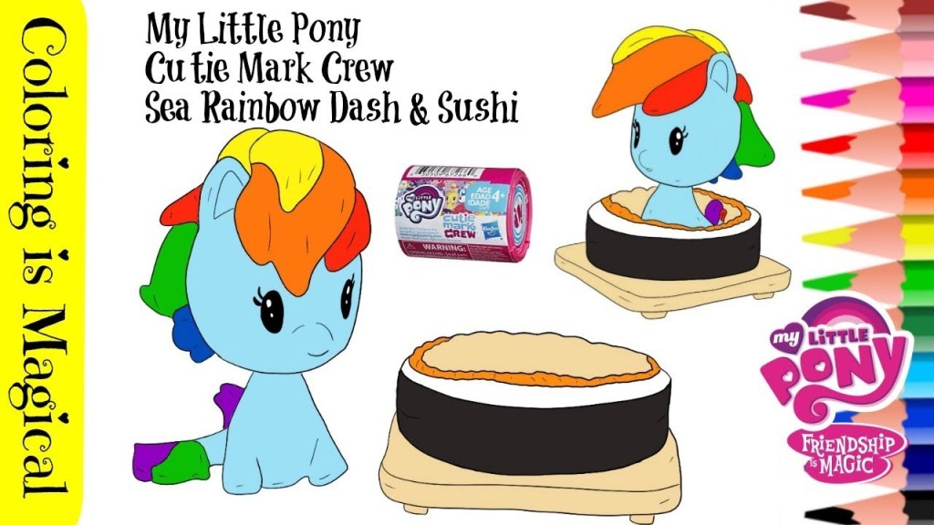 Cutie mark crew sea rainbow dash cafeteria cuties mlp my little pony coloring