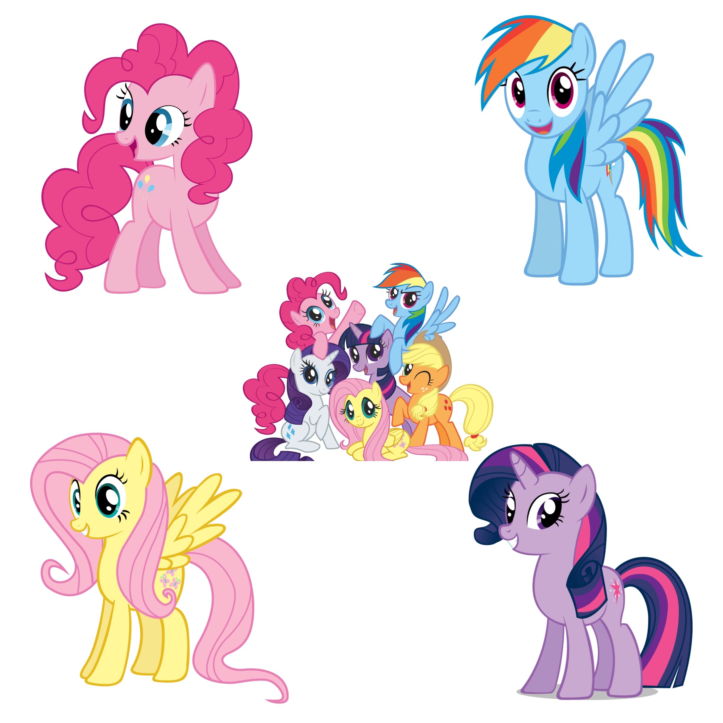 Pretty ur party my little pony theme paper cutouts for birthday parties party supplies dãcor birthday party decoration cut