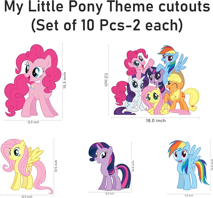 Pretty ur party my little pony theme paper cutouts for birthday parties party supplies dãcor birthday party decoration cut