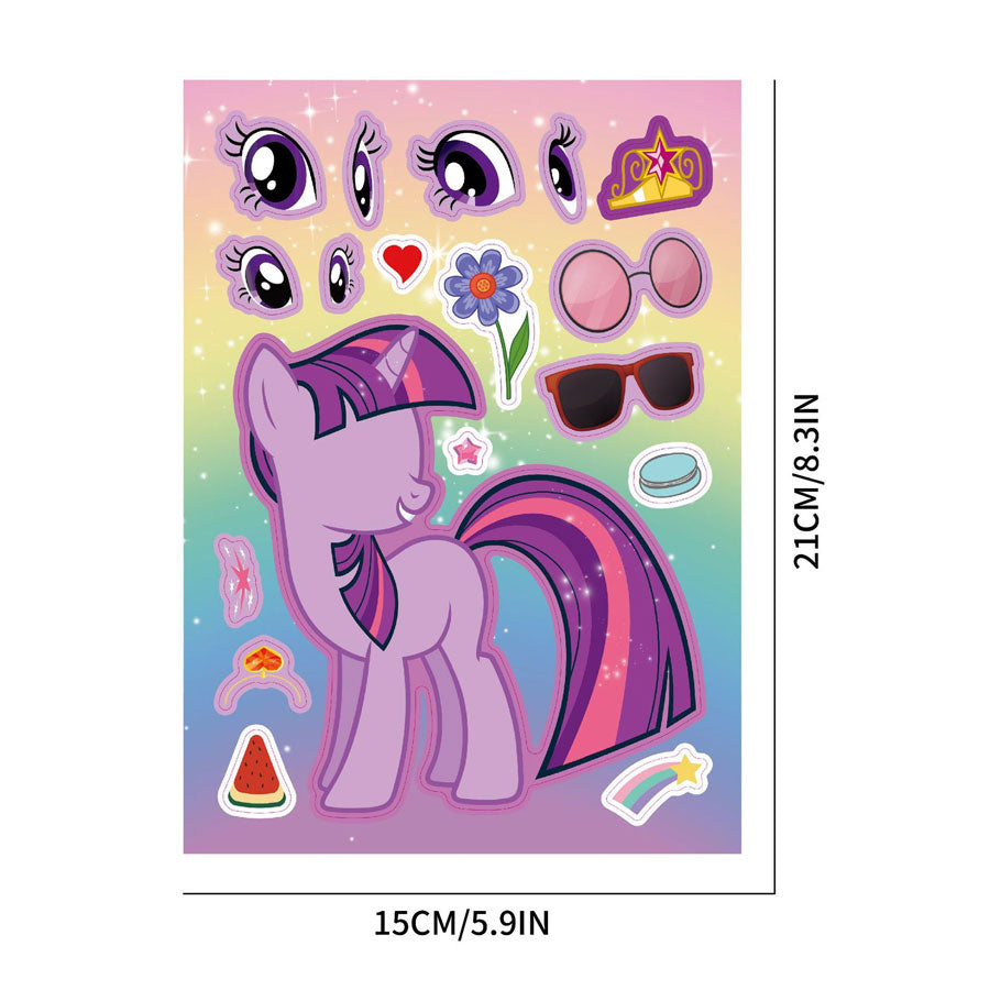 My little pony make a face sticker book