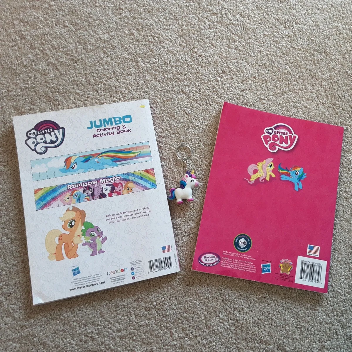 My little pony jumbo coloring activity books new bonus keychain