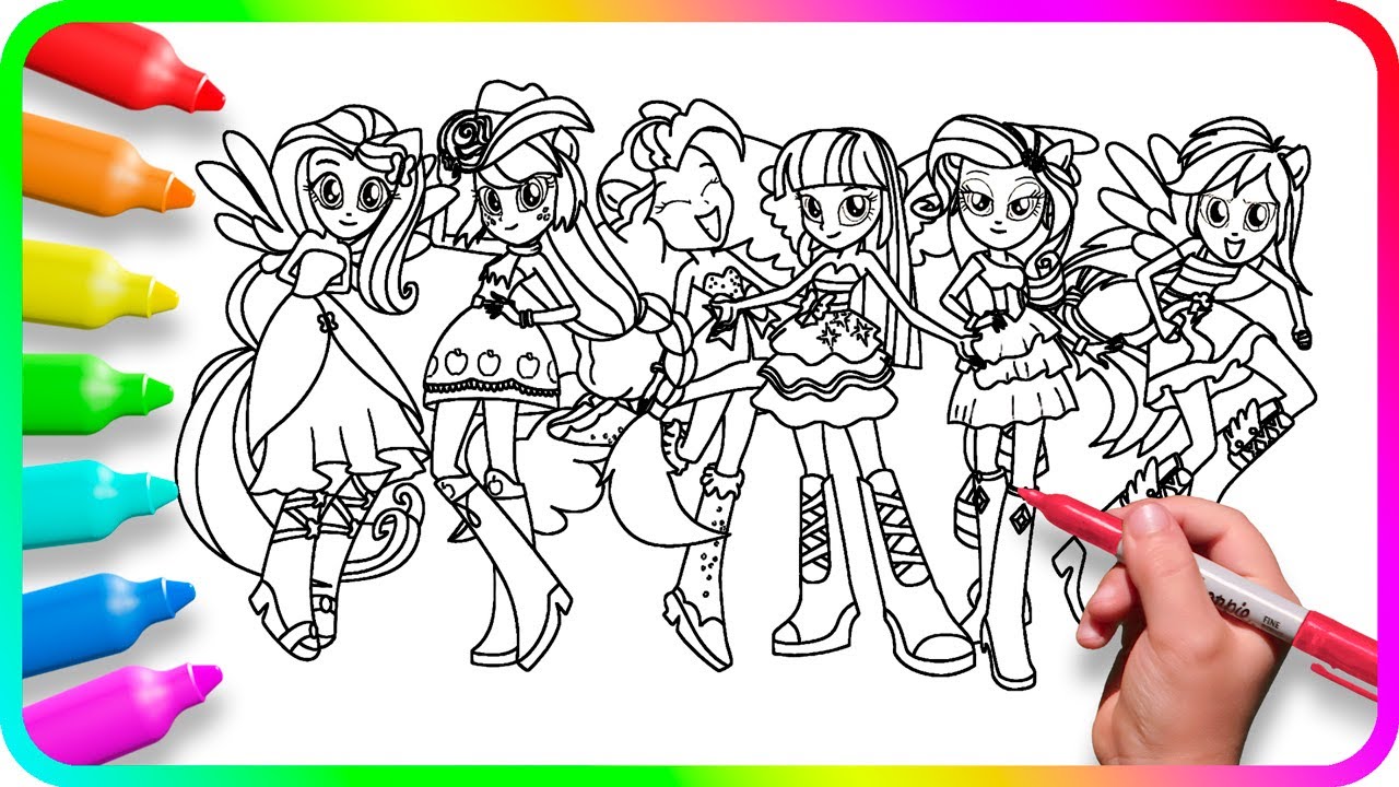 Coloring pages equestria girls how to draw my little pony easy drawing tutorial art