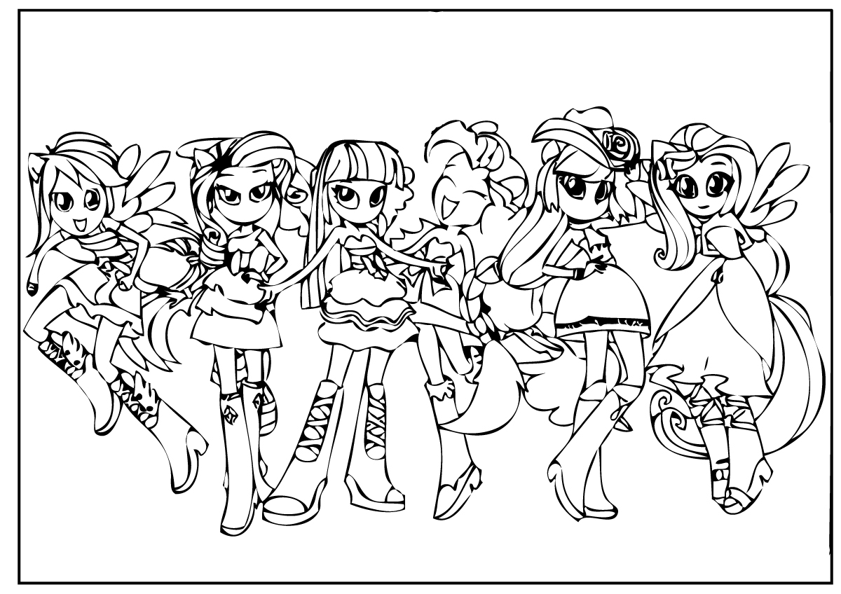 Equestria girls coloring pages