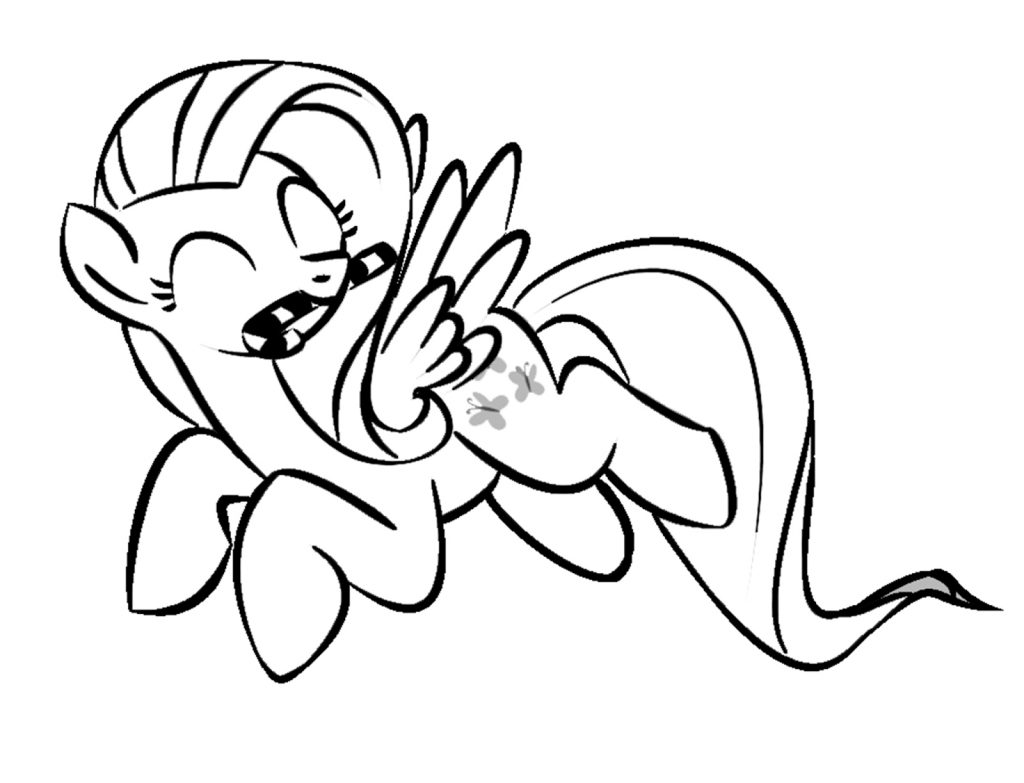 Fluttershy coloring pages