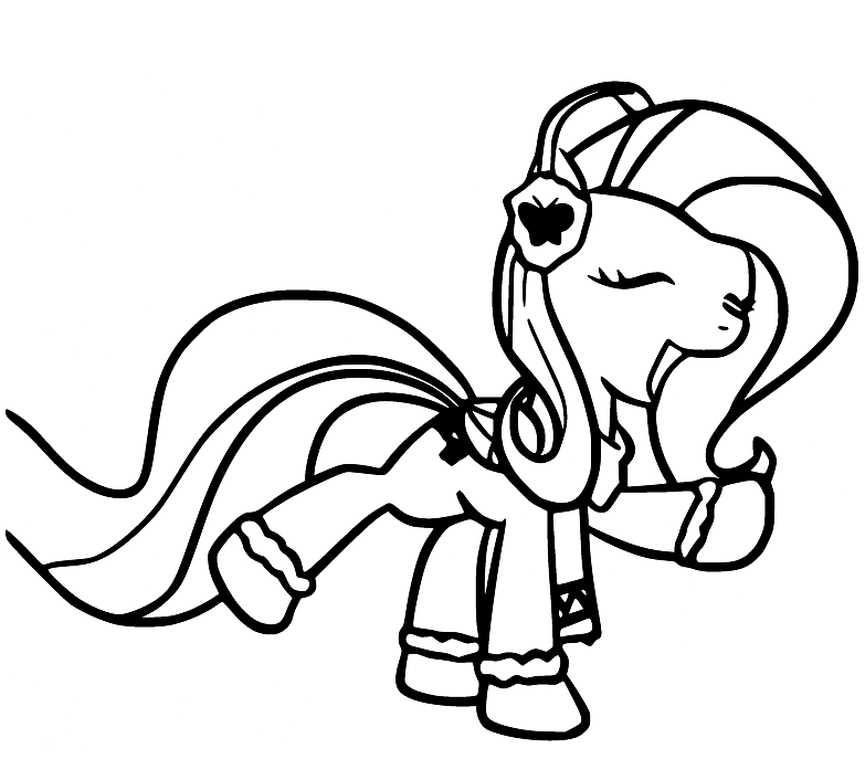 Fluttershy coloring pages printable for free download