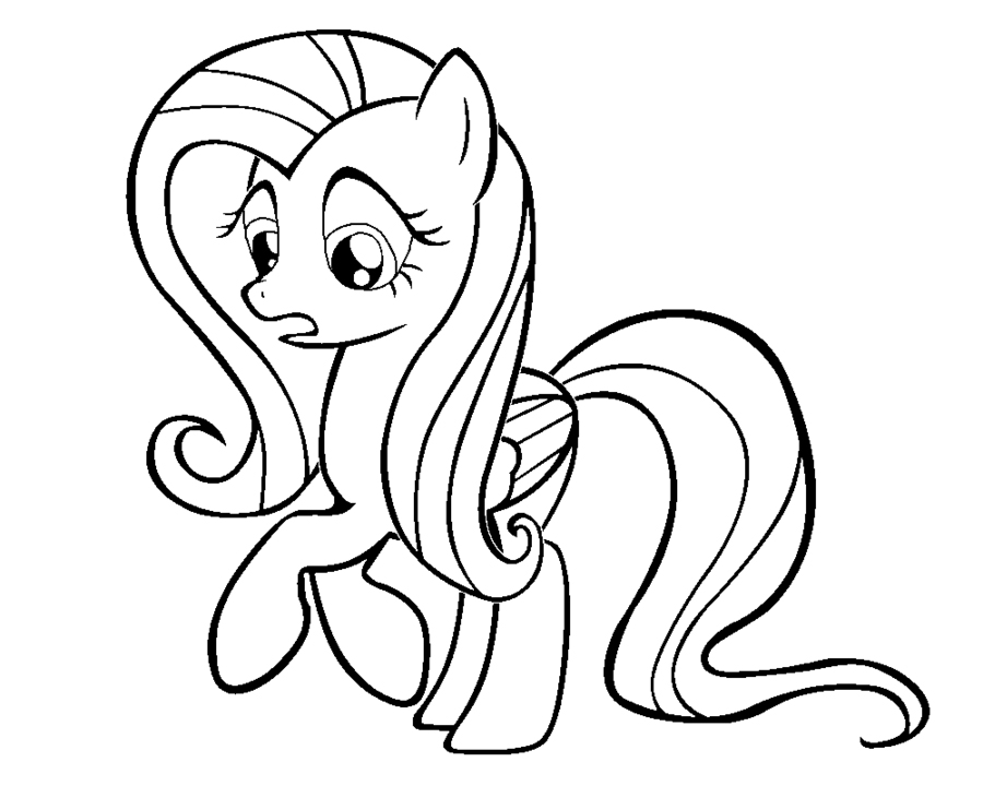 Fluttershy coloring pages