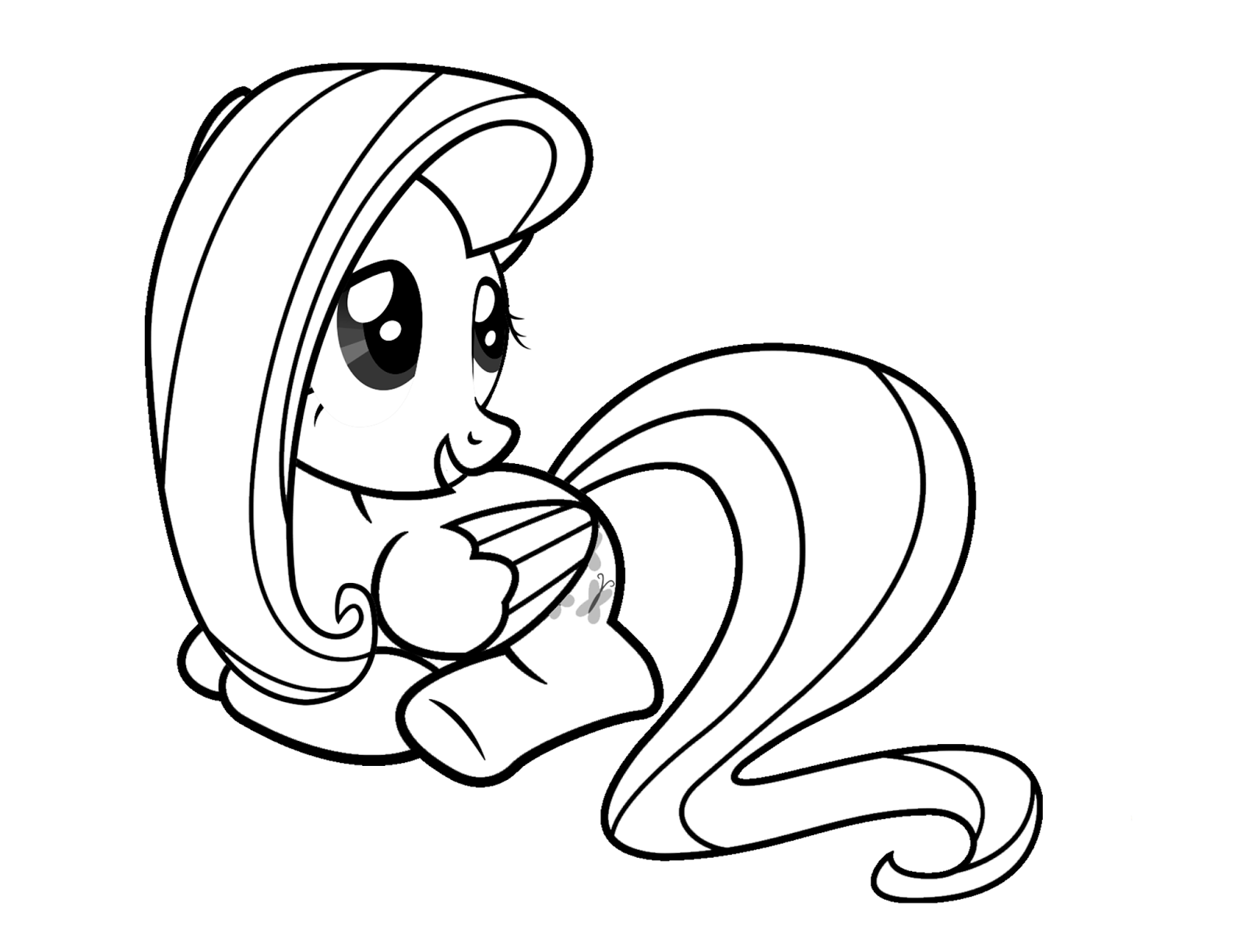 Fluttershy coloring pages