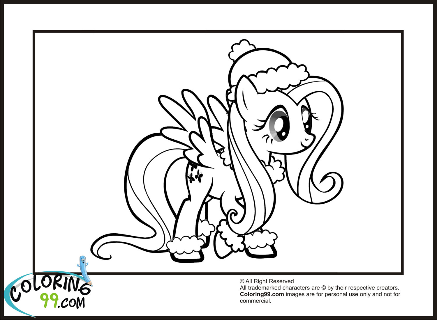 My little pony fluttershy coloring pages team colors