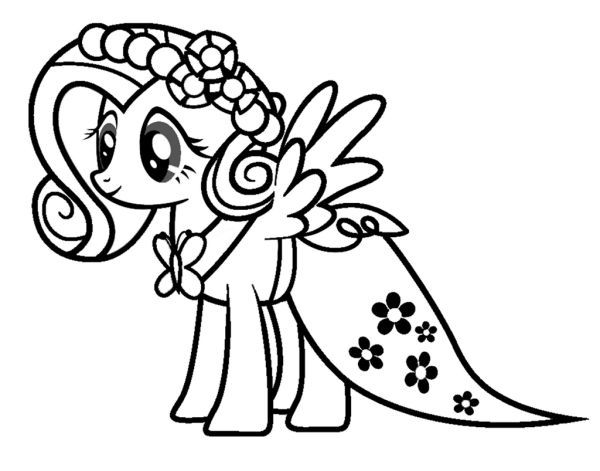 Free fluttershy coloring pages printable pdf