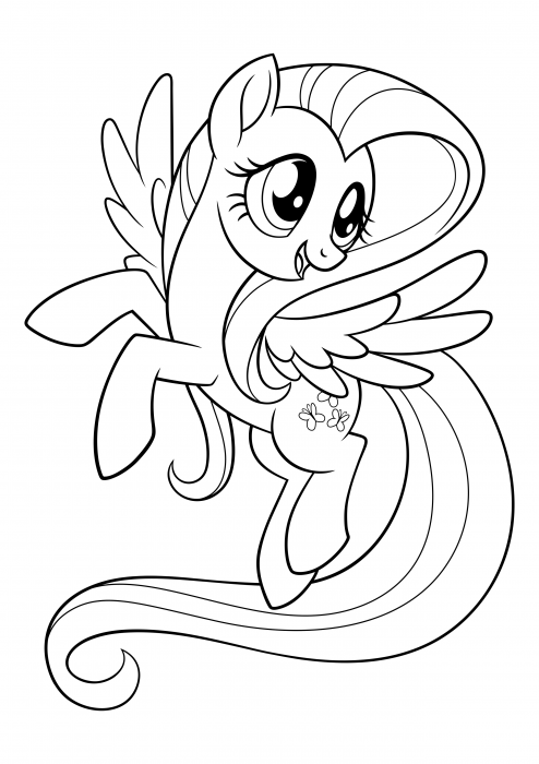 Fluttershy coloring pages my little pony movie coloring pages