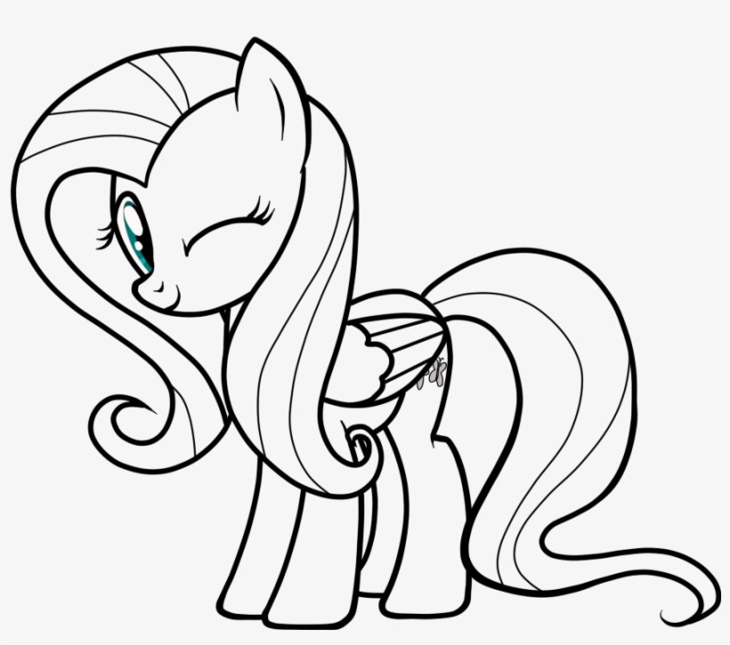 Drawn pony fluttershy