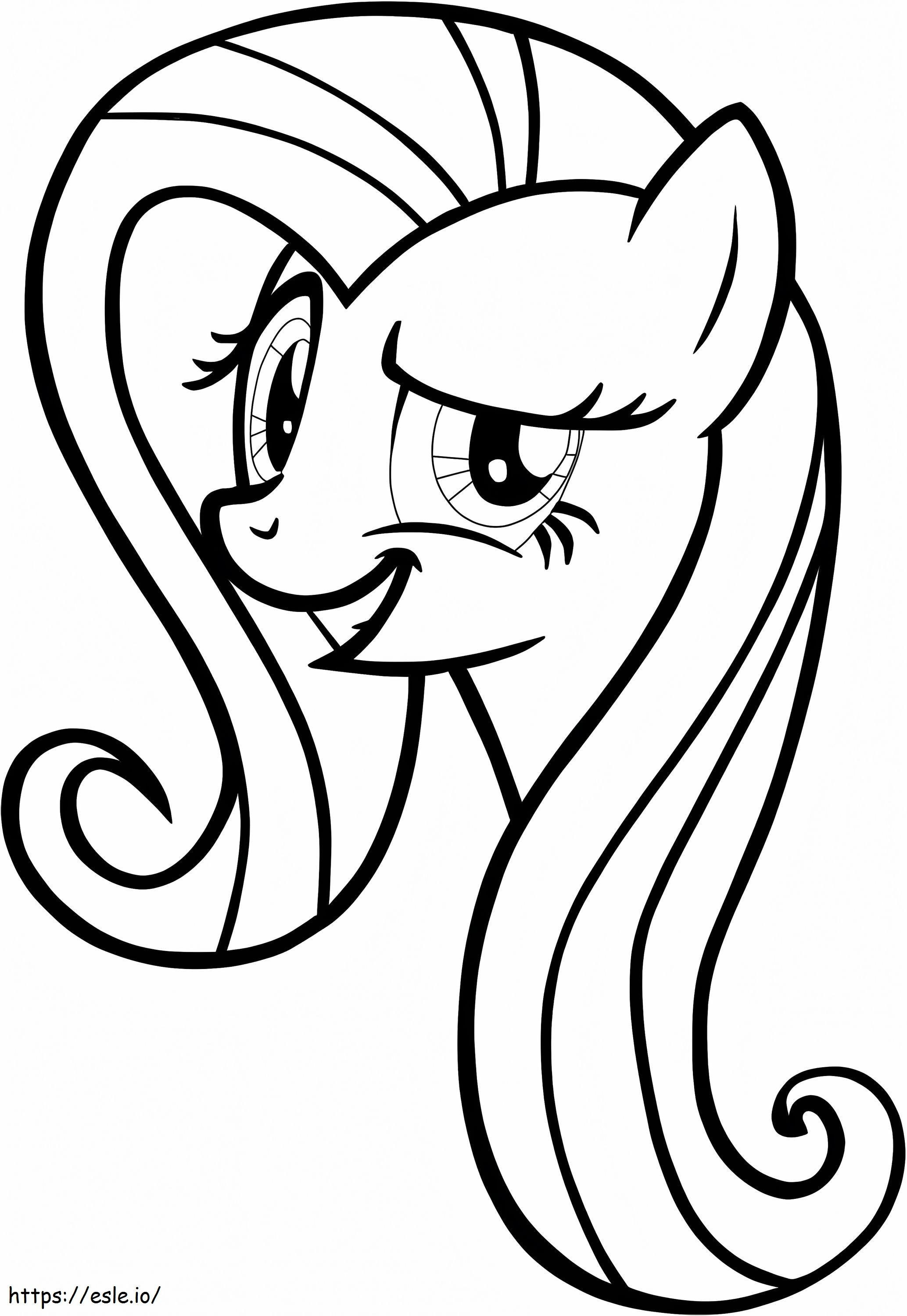 Fluttershys face coloring page