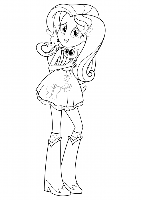 Equestria girls fluttershy coloring pages my little pony equestria girls coloring pages