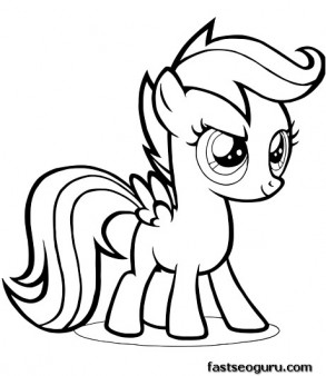 Printable my little pony friendship is magic scootaloo coloring pages