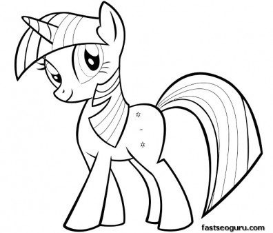 Printable my little pony friendship is magic twilight sparkle coloring pages