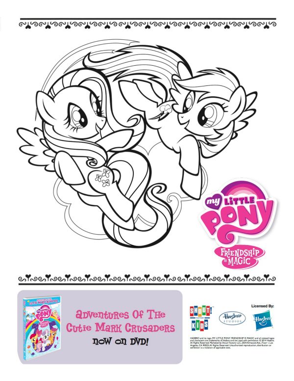 Free printable my little pony coloring page