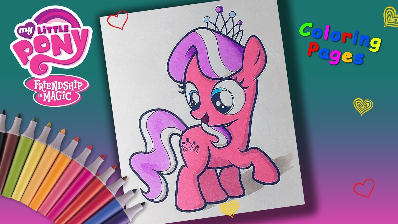 My little pony friendship is magic coloring book for kids diamond tiara coloring page